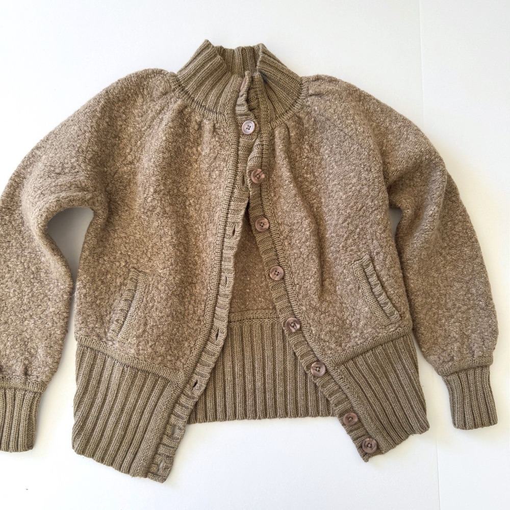 Y2K Moda International Popcorn Boucle Felted Knit Cardigan Barncore